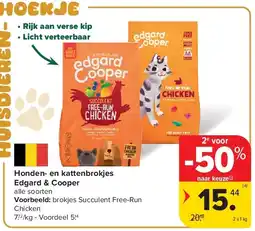 Carrefour Honden- en kattenbrokjes Edgard & Cooper aanbieding