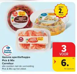 Carrefour Gamma aperitiefhapjes Pick & Mix Carrefour aanbieding
