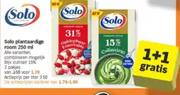 Albert Heijn Solo plantaardige room 250 ml aanbieding
