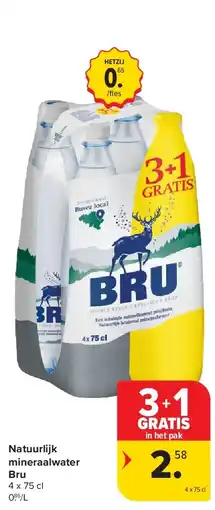 Carrefour Natuurlijk mineraalwater Bru aanbieding