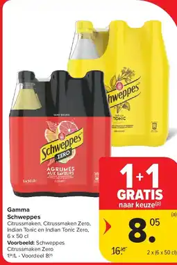 Carrefour Gamma Schweppes aanbieding