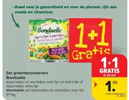 Carrefour Set groenteconserven Bonduelle aanbieding