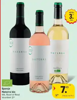 Carrefour Spanje Naterra bio aanbieding