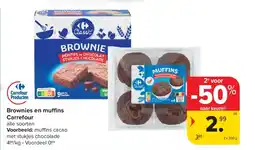 Carrefour Brownies en muffins Carrefour aanbieding