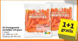 Albert Heijn AH Snoepgroente worteltjes 150 gram aanbieding
