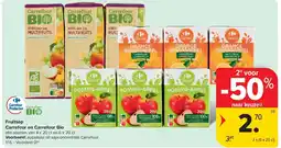 Carrefour Fruitsap Carrefour en Carrefour Bio aanbieding