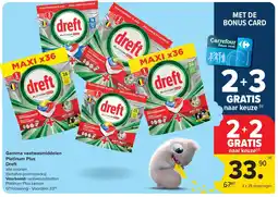 Carrefour Gamma vaatwasmiddelen Platinum Plus Dreft aanbieding