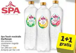 Albert Heijn Spa Touch mocktails literflessen aanbieding