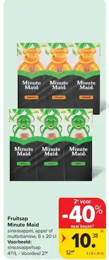 Carrefour Fruitsap Minute Maid aanbieding