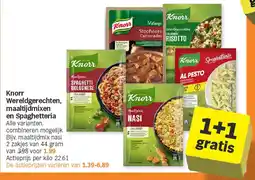 Albert Heijn Knorr Wereldgerechten, maaltijdmixen en Spaghetteria aanbieding