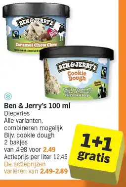 Albert Heijn Ben & Jerry's 100 ml aanbieding