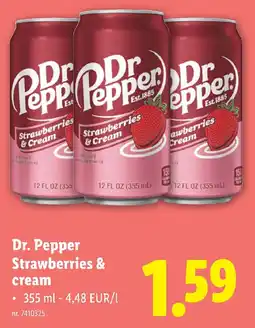 Lidl Dr. Pepper Strawberries & cream aanbieding