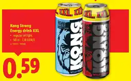 Lidl Kong Strong Energy drink XXL aanbieding
