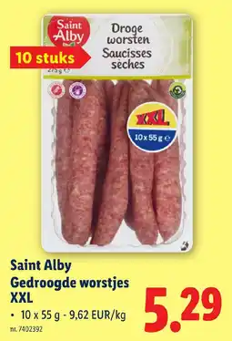 Lidl Saint Alby Gedroogde worstjes XXL aanbieding