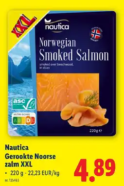Lidl Nautica Gerookte Noorse zalm XXL aanbieding