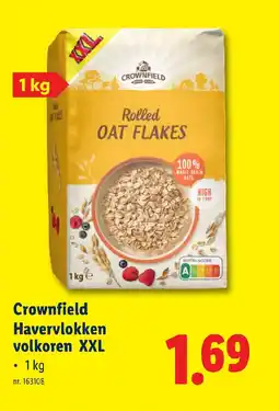 Lidl Crownfield Havervlokken volkoren XXL aanbieding