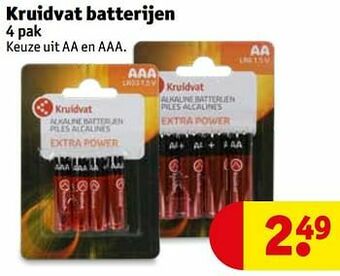 Kruidvat Kruidvat batterijen aanbieding