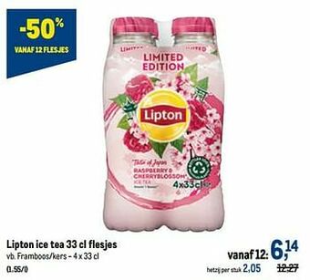Makro Lipton ice tea framboos-kers aanbieding