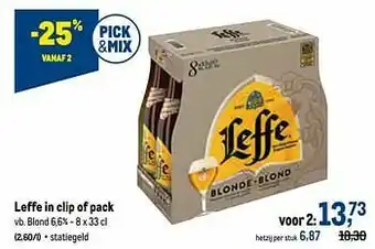 Leffe in clip of pack blond