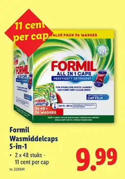 Lidl Formil Wasmiddelcaps 5 in 1 aanbieding