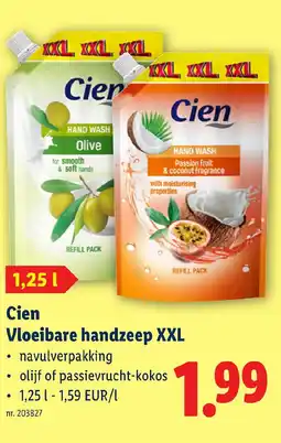 Lidl Cien Vloeibare handzeep XXL aanbieding