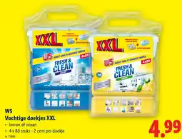 Lidl W5 Vochtige doekjes XXL aanbieding
