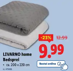 Lidl Livarno home bedsprei aanbieding