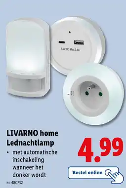Lidl Livarno home lednachtlamp aanbieding
