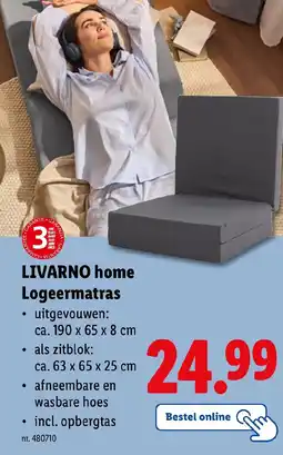 Lidl Livarno home logeermatras aanbieding