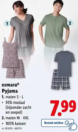 Lidl Esmara Pyjama aanbieding