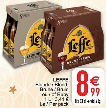 Cora Leffe blonde - blond brune - bruin ou - of ruby aanbieding