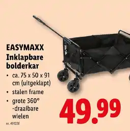 Lidl Easymaxx inklapbare bolderkar aanbieding