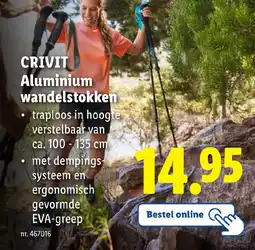 Lidl Crivit aluminium wandelstokken aanbieding