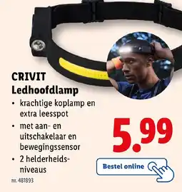 Lidl Crivit ledhoofdlamp aanbieding