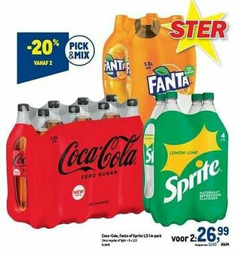 Makro Coca-cola, fanta of sprite aanbieding