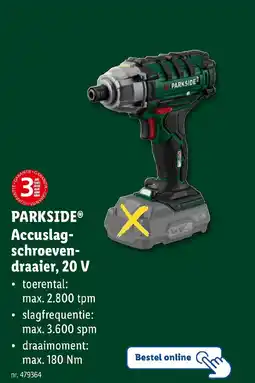 Lidl Parkside accu slagschroeven draaier, 20 v aanbieding