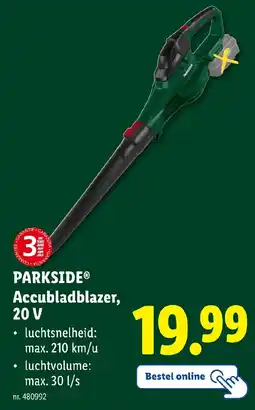 Lidl Parkside accubladblazer, 20V aanbieding