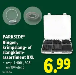 Lidl Parkside ringen, krimpslang-of slangklem assortiment xxl aanbieding