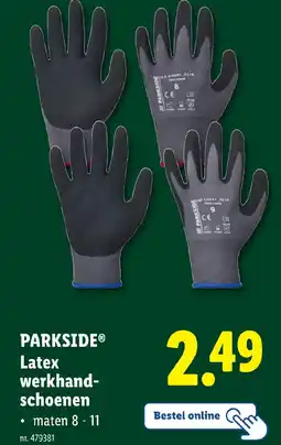 Lidl Parkside latex werkhandschoenen aanbieding