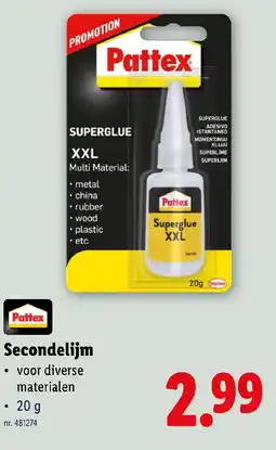 Lidl Pattex Secondelijm aanbieding