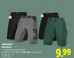 Lidl Parkside werkshort aanbieding