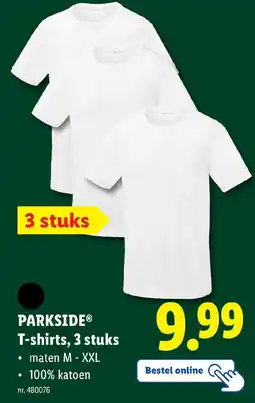 Lidl Parkside t-shirts, 3 stuks aanbieding