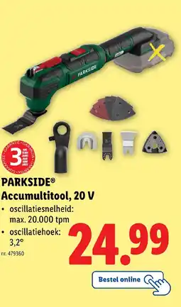 Lidl Parkside accumultitool, 20 v aanbieding