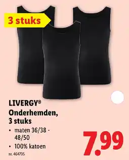 Lidl LIVERGY Onderhemden, 3 stuks aanbieding
