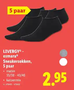 Lidl LIVERGY - esmara Sneakersokken, 5 paar aanbieding