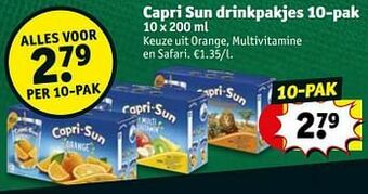 Kruidvat Capri sun drinkpakjes aanbieding