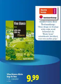 Lidl Vino blanco Airén bag-in-box aanbieding