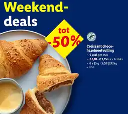 Lidl Croissant chocohazelnootvulling aanbieding