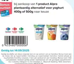 Carrefour Alpro plantaardig alternatief voor yoghurt aanbieding
