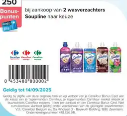 Carrefour Soupline wasverzachters aanbieding